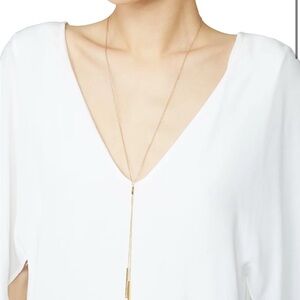 Gorjana Rose Gold Mave Lariat Necklace